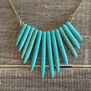 Handmade Turquoise Statement Necklace